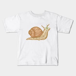Snail with a Daisy on it's Head Kids T-Shirt